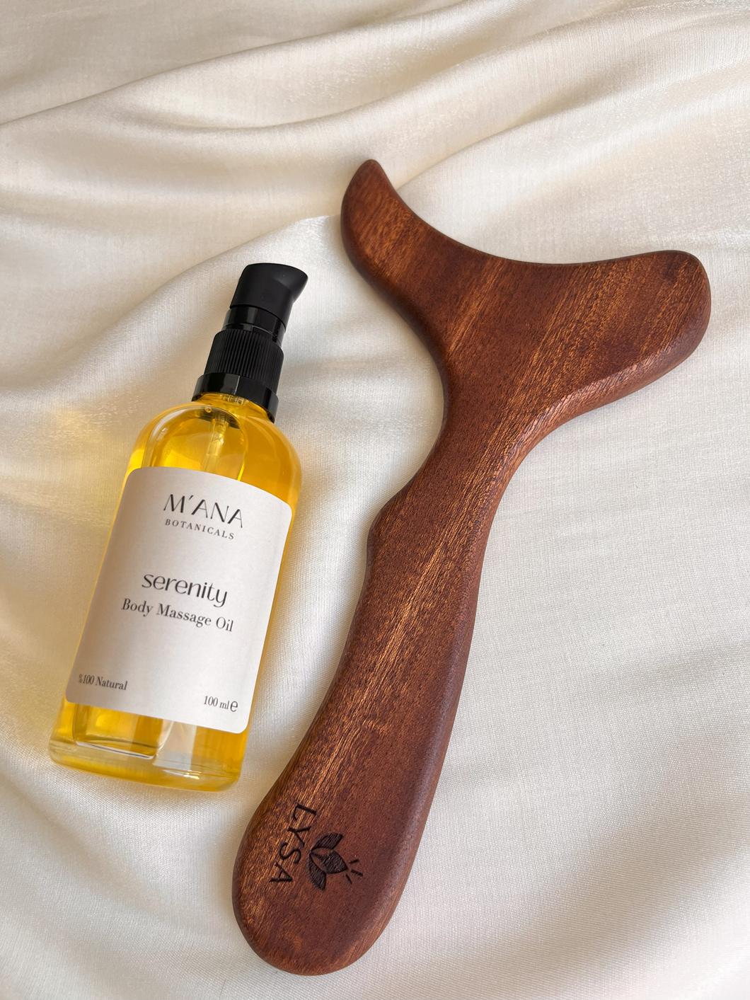 LYSA Maun Masaj Aleti & Serenity Masaj Yağı 2’li Bakım Seti