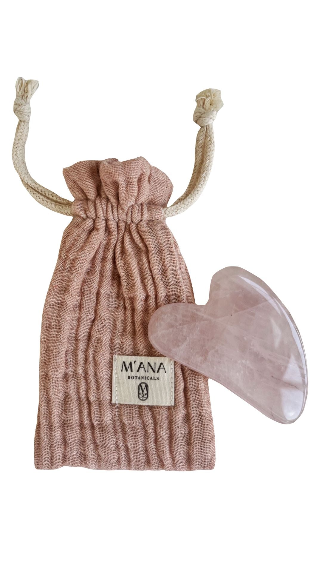 Pembe Kuvars Gua Sha Yüz Masaj Taşı