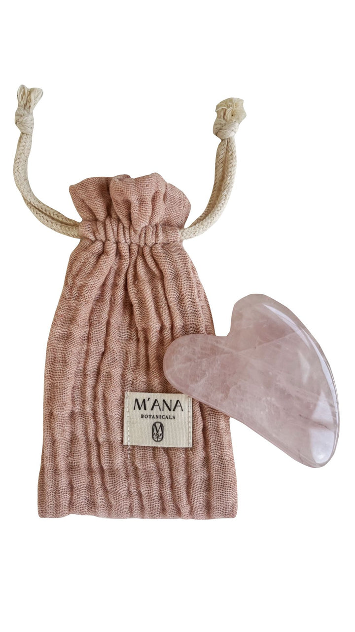 Pembe Kuvars Gua Sha Yüz Masaj Taşı