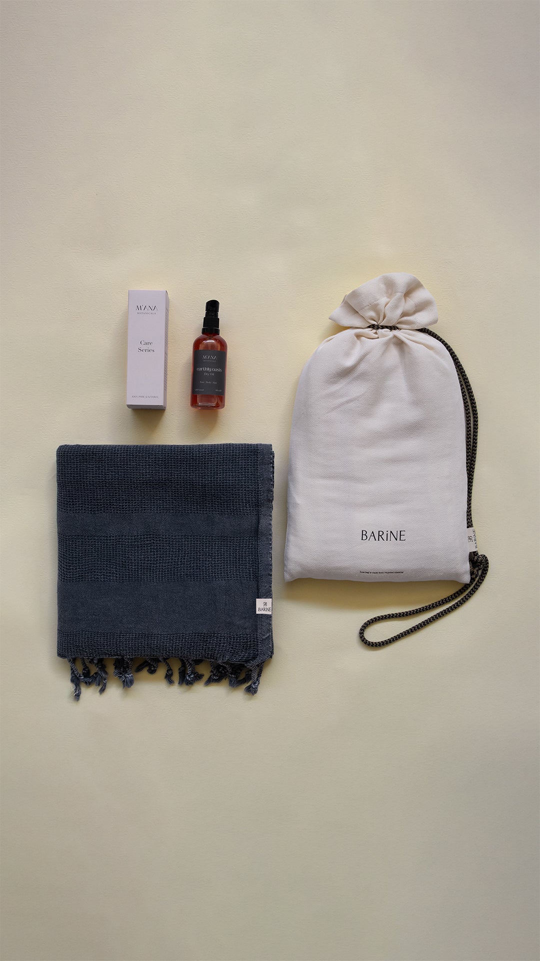Stone Peshtemal Gift Set Black