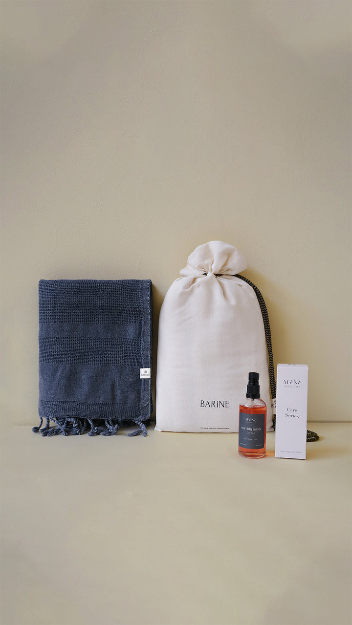 Stone Peshtemal Gift Set Black